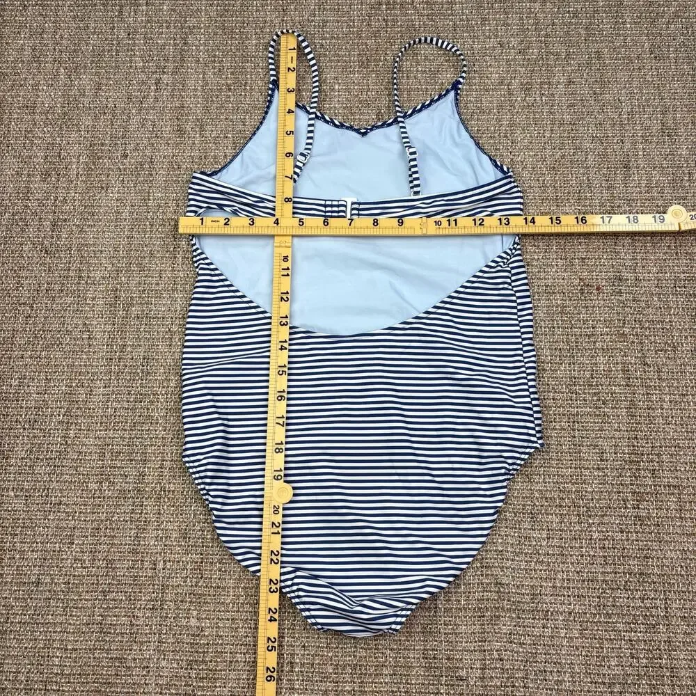 ⚓️ Vineyard Vines Striped One-Piece Swimsuit | Girls Size 14/16 | Navy & White
